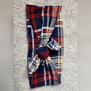 Plaid Wide Tie Headband